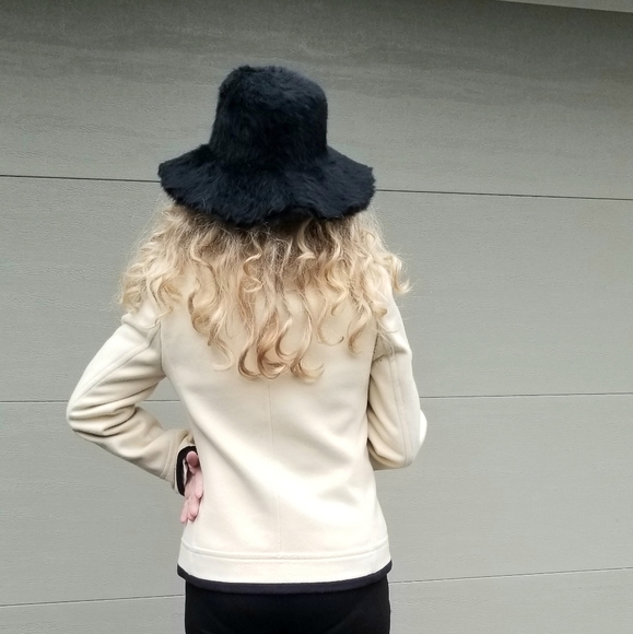 J. Crew Wool Black and White Cropped Pea Coat by Nello Gori, Size 6, $127 - Picture 7 of 13